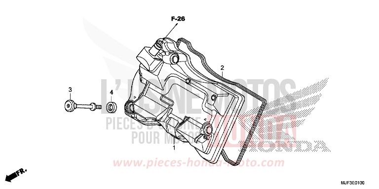 COUVERCLE DE CULASSE de CTX700 ABS PEARL FADELESS WHITE (NH341) de 2014